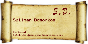 Spilman Domonkos névjegykártya